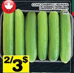 Supermarché PA CONCOMBRES LIBANAIS | Lebanese Cucumbers offer