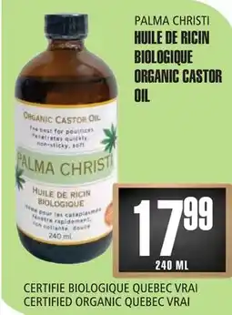 Marches Tau HUILE DE RICIN BIOLOGIQUE PALMA CHRISTI offer