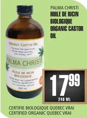 Marches Tau HUILE DE RICIN BIOLOGIQUE PALMA CHRISTI offer