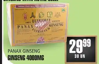 Marches Tau GINSENG 4000MG PANAX GINSENG offer