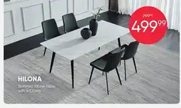 Meubles RD HILONA Sintered Stone Table with 4 Chairs offer
