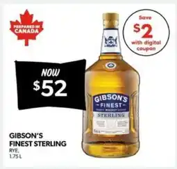 Real Canadian Liquorstore GIBSON'S FINEST STERLING offer
