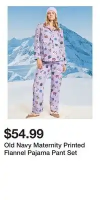 Old Navy Old Navy Maternity Printed Flannel Pajama Pant Set offer