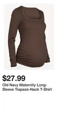 Old Navy Old Navy Maternity Long-Sleeve Trapeze-Neck T-Shirt offer