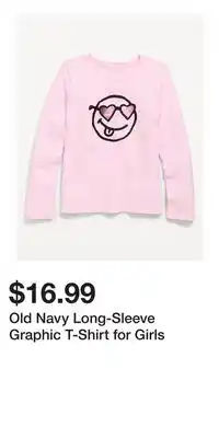 Old Navy Old Navy Long-Sleeve Graphic T-Shirt for Girls offer