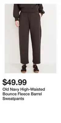Old Navy Old Navy High-Waisted Bounce Fleece Barrel Sweatpants offer