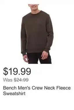 Costco Bench Men's Crew Neck Fleece Sweatshirt offer