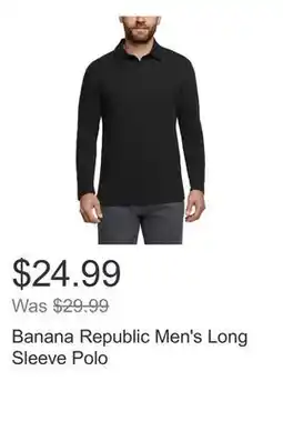 Costco Banana Republic Men's Long Sleeve Polo offer