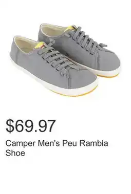 Costco Camper Men's Peu Rambla Shoe offer