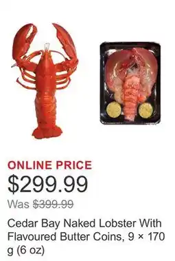Costco Cedar Bay Naked Lobster With Flavoured Butter Coins, 9 × 170 g (6 oz) offer