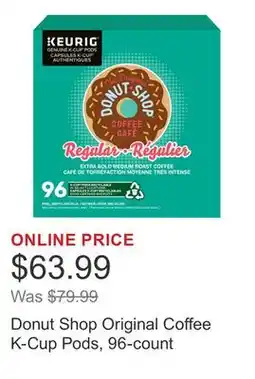 Costco Donut Shop Original Coffee K-Cup Pods, 96-count offer