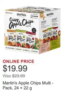 Costco Martin's Apple Chips Multi - Pack, 24 × 22 g offer
