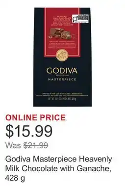 Costco Godiva Masterpiece Heavenly Milk Chocolate with Ganache, 428 g offer