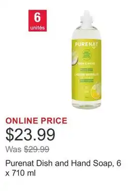 Costco Purenat Dish and Hand Soap, 6 x 710 ml offer