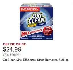 Costco OxiClean Max Efficiency Stain Remover, 5.25 kg offer