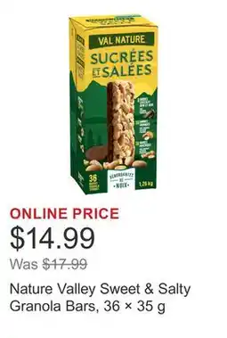 Costco Nature Valley Sweet & Salty Granola Bars, 36 × 35 g offer