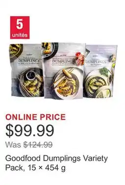 Costco Goodfood Dumplings Variety Pack, 15 × 454 g offer