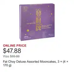 Costco Fat Choy Deluxe Assorted Mooncakes, 3 × (4 × 170 g) offer