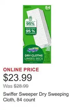 Costco Swiffer Sweeper Dry Sweeping Cloth, 84 count offer