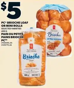Loblaws PC brioche loaf or mini rolls offer