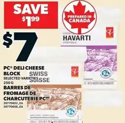 Loblaws PC deli cheese block offer