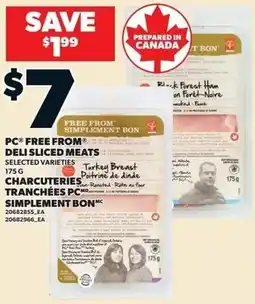 Loblaws PC free from deli sliced meats offer