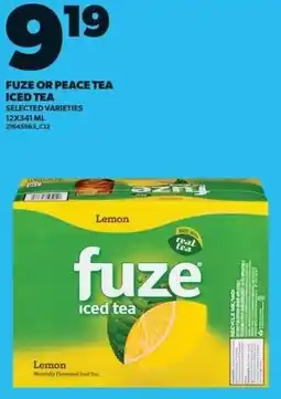 Loblaws Fuze or peace tea iced tea offer