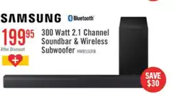 The Brick SAMSUNG B-Series 2.1 Channel Soundbar with Wireless Subwoofer (HW-B550F/ZC) offer