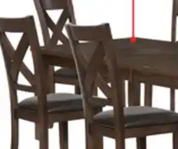 The Brick Talia 7pc Dining Set with Table & 6 Chairs, 60-78W Extension - Brown offer