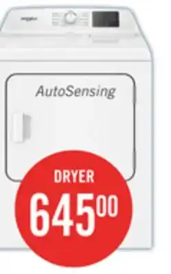 The Brick Whirlpool 29 7.0 Cu. Ft. Electric Dryer with AutoSensing - YWED4105SW offer