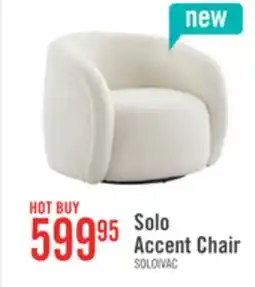 The Brick Solo 31.1 Sherpa Fabric Curved Accent Chair - Ice Cream offer