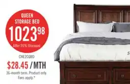 The Brick Chelsea Platform Storage Bed with Headboard & Frame, Cherry Brown - Queen Size offer