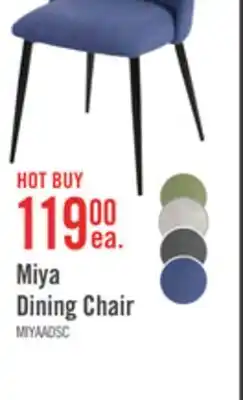 The Brick Miya Dining Chair with Polyester Fabric, Metal - Navy Blue offer