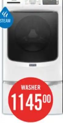 The Brick Maytag 5.2 Cu. Ft. Front-Load High-Efficiency Steam Washer - White - Stackable - MHW5630HW offer