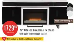 The Brick Odesos 72 Modern Electric Fireplace TV Stand with Storage and Cable Management for TVs up to 80 offer
