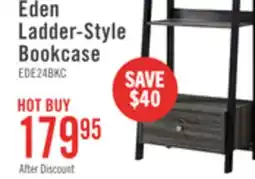 The Brick Eden 24 Ladder Style Open Bookcase with Drawer - Grey offer