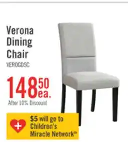 The Brick Verona Dining Chair with Linen-Look Fabric, Wood - Light Grey offer