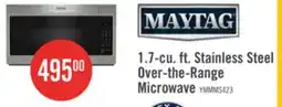 The Brick Maytag 1.7 Cu. Ft. Over-the-Range Microwave with 900 Watts Cooking - Stainless Steel - YMMMS4230PZ offer