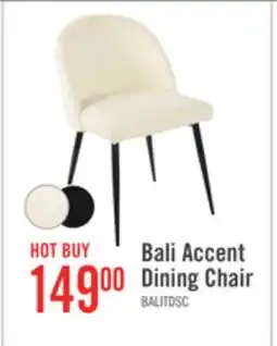 The Brick Bali Dining Chair with Boucle Fabric, Metal - Taupe offer