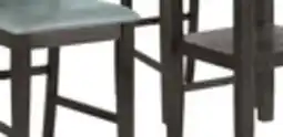 The Brick Tribeca 5pc Counter-Height Set with Table & 4 Chairs, Pedestal Base, 40W Square - Grey/Brown offer