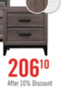 The Brick Kate Bedside 2-Drawer Nightstand, 23.6W x 24.8H - Grey/Brown offer