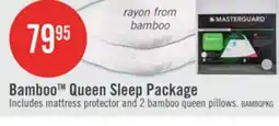 The Brick Masterguard Bamboo Queen Mattress Protector with 2 Queen Pillows offer