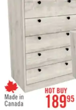 The Brick Hart Bedroom Chest of Drawers, 5-Drawer, 24.6W x 36.2H, Made in Canada - White offer