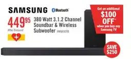 The Brick Samsung 3.1.2 CH Q-Series Soundbar with Wireless Subwoofer (HW-Q600F/ZC) offer
