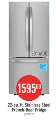 The Brick LG 30 22 Cu. Ft. French-Door Refrigerator - Smudge Proof Stainless Steel - LRFNS2200S offer