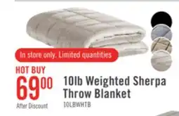 The Brick Weighted Sherpa Throw - Ivory offer