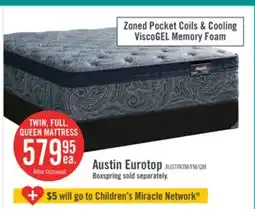 The Brick Springwall Austin Eurotop Medium Twin Mattress offer
