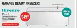 The Brick Hisense 25 Cu. Ft. Garage Ready Convertible Chest Refrigerator-Freezer - White - FC25D6CWD offer