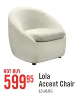 The Brick Lola 28.7 Chenille Boucle Fabric Curved Accent Chair with Removable Seat Cushion - White offer