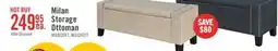 The Brick Milan 53.5 Storage Ottoman - Beige Linen-Look offer